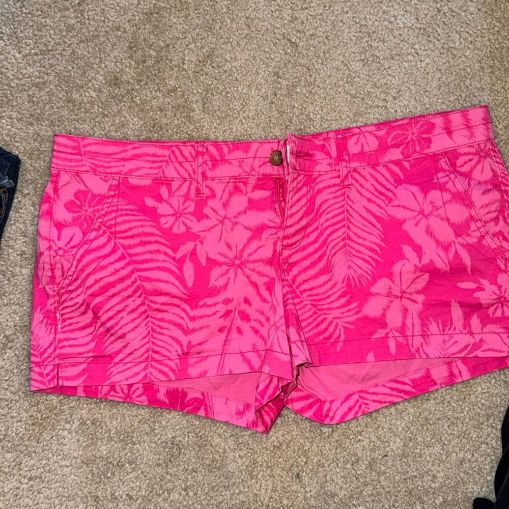 NWOT pink tropical shorts
